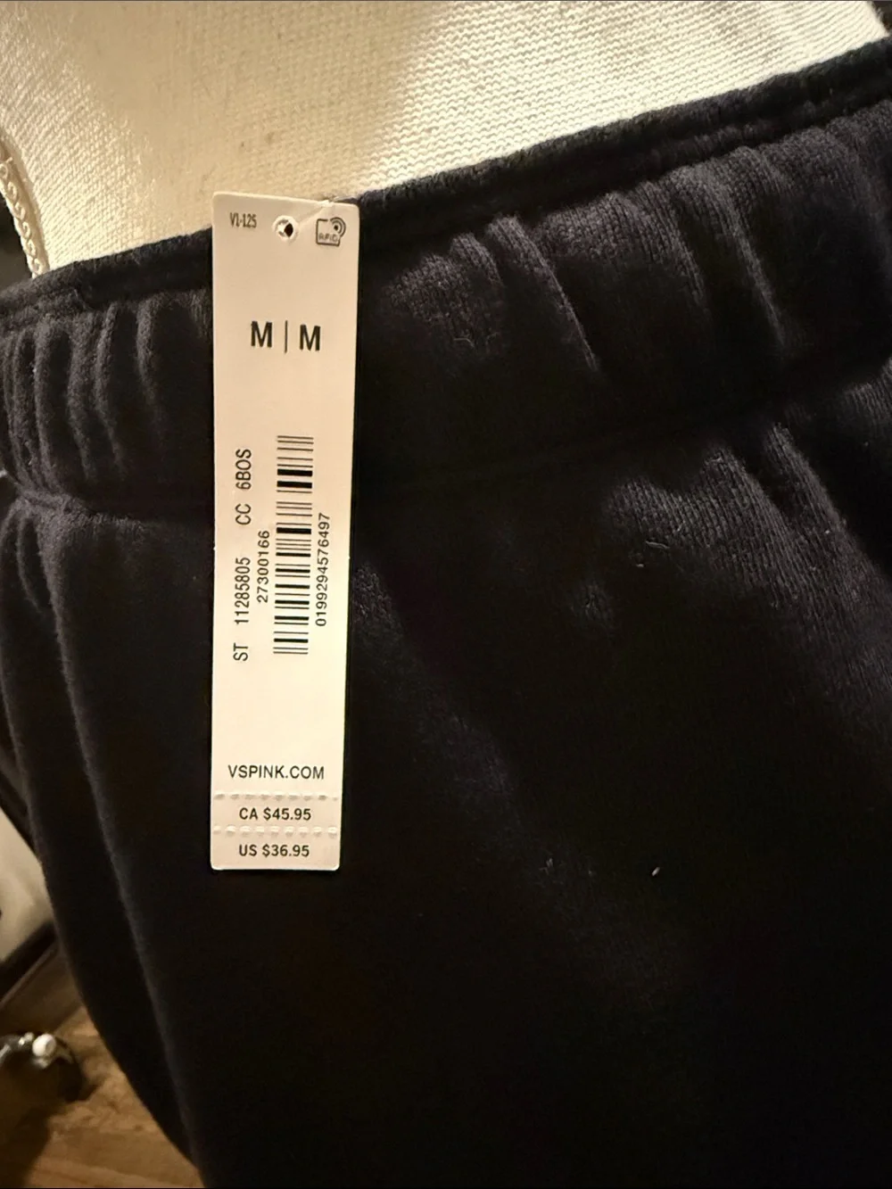 PINK Victoria's Secret Black Drawstring Skort